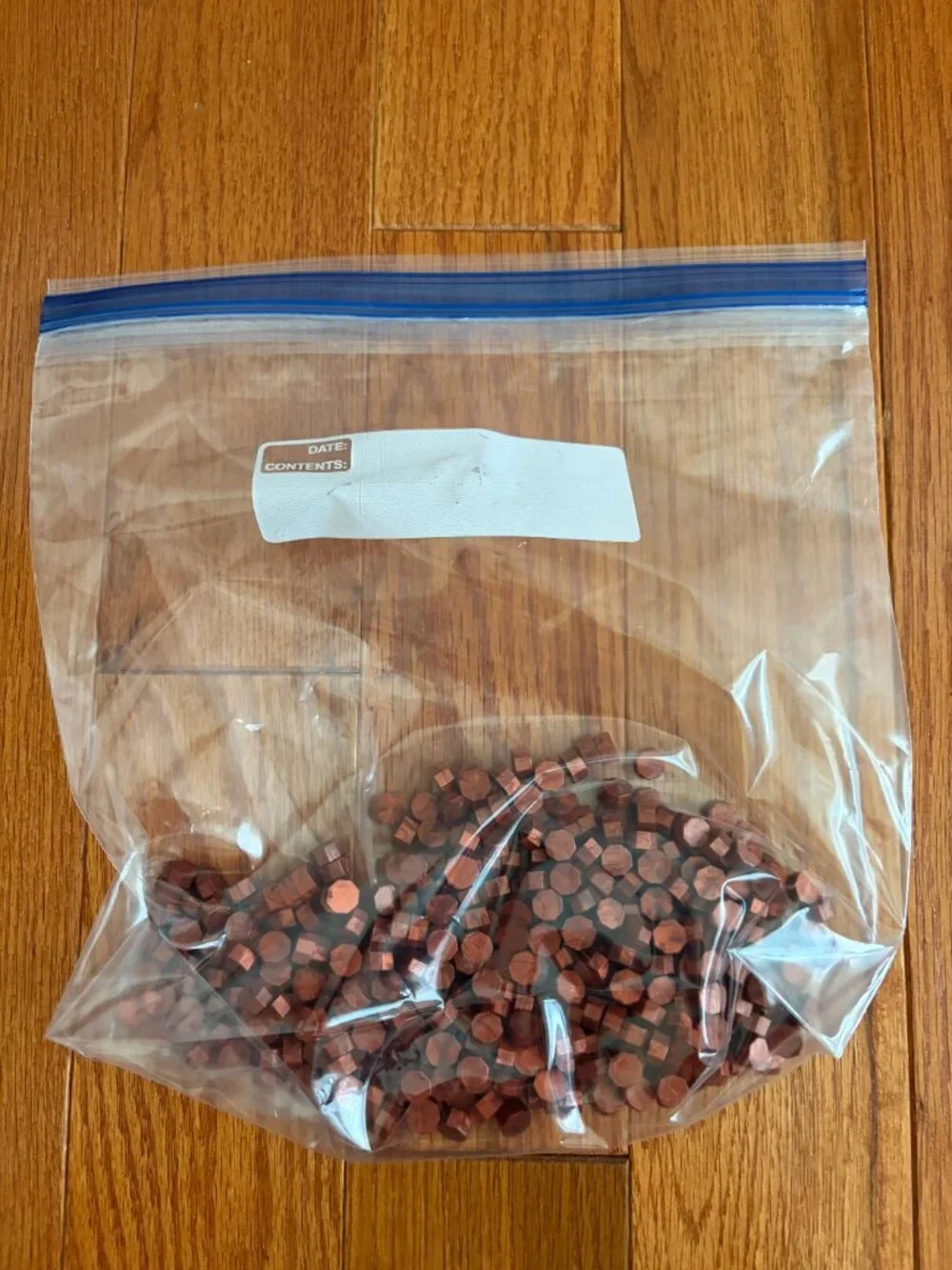 Red Gold Wax Beads